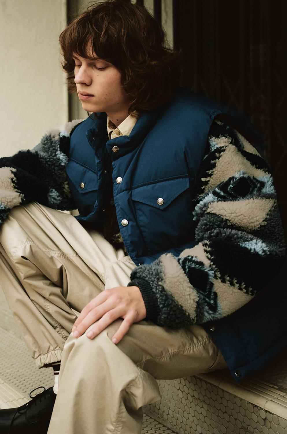 ミュージシャン HYSFORM COAT OF ARMS KNIT JACKET NAVY XL HYSFORM