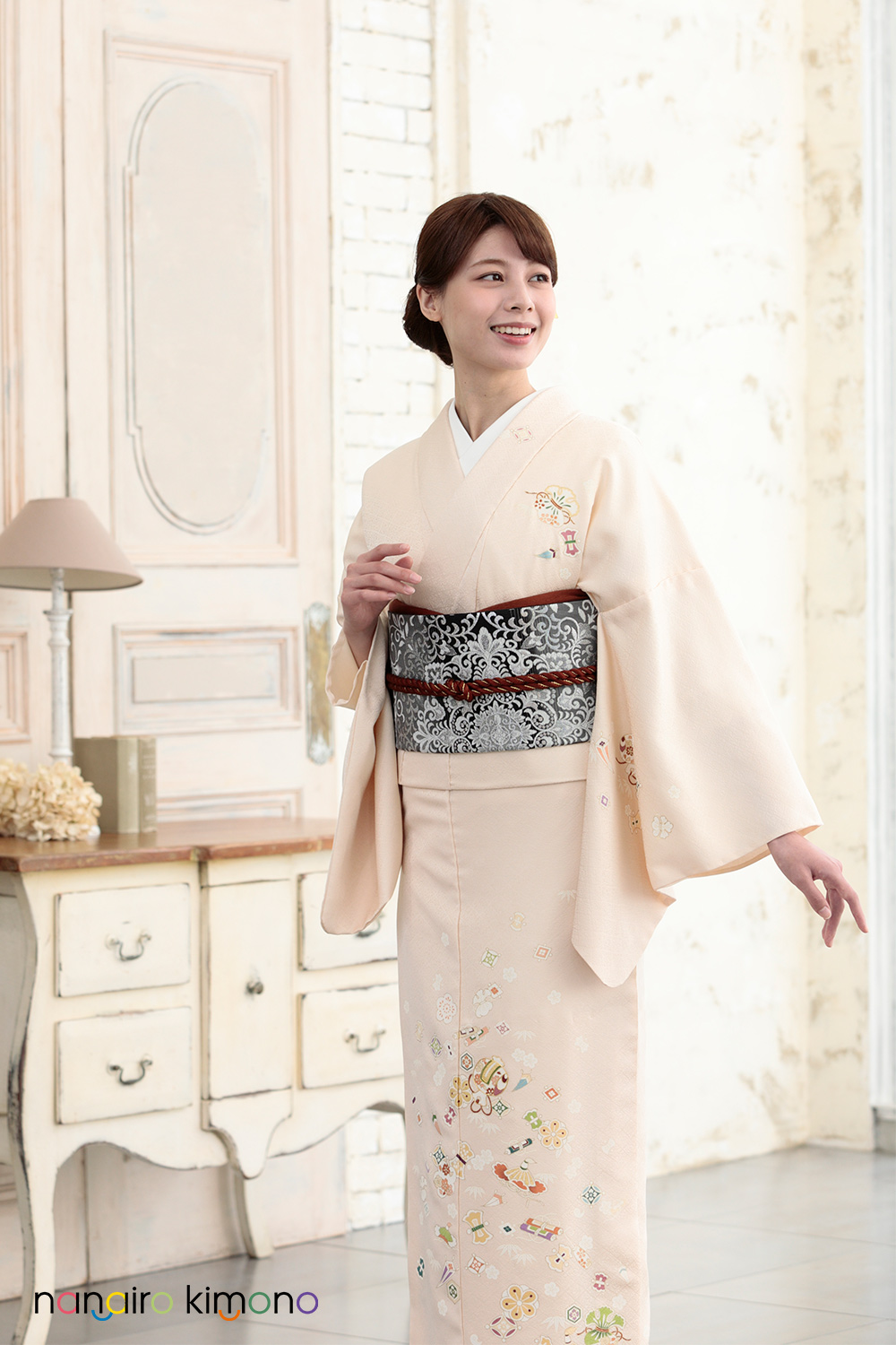 梅乃【148】正絹 訪問着 フルセット 七五三 お宮参り 結婚式 控えめ