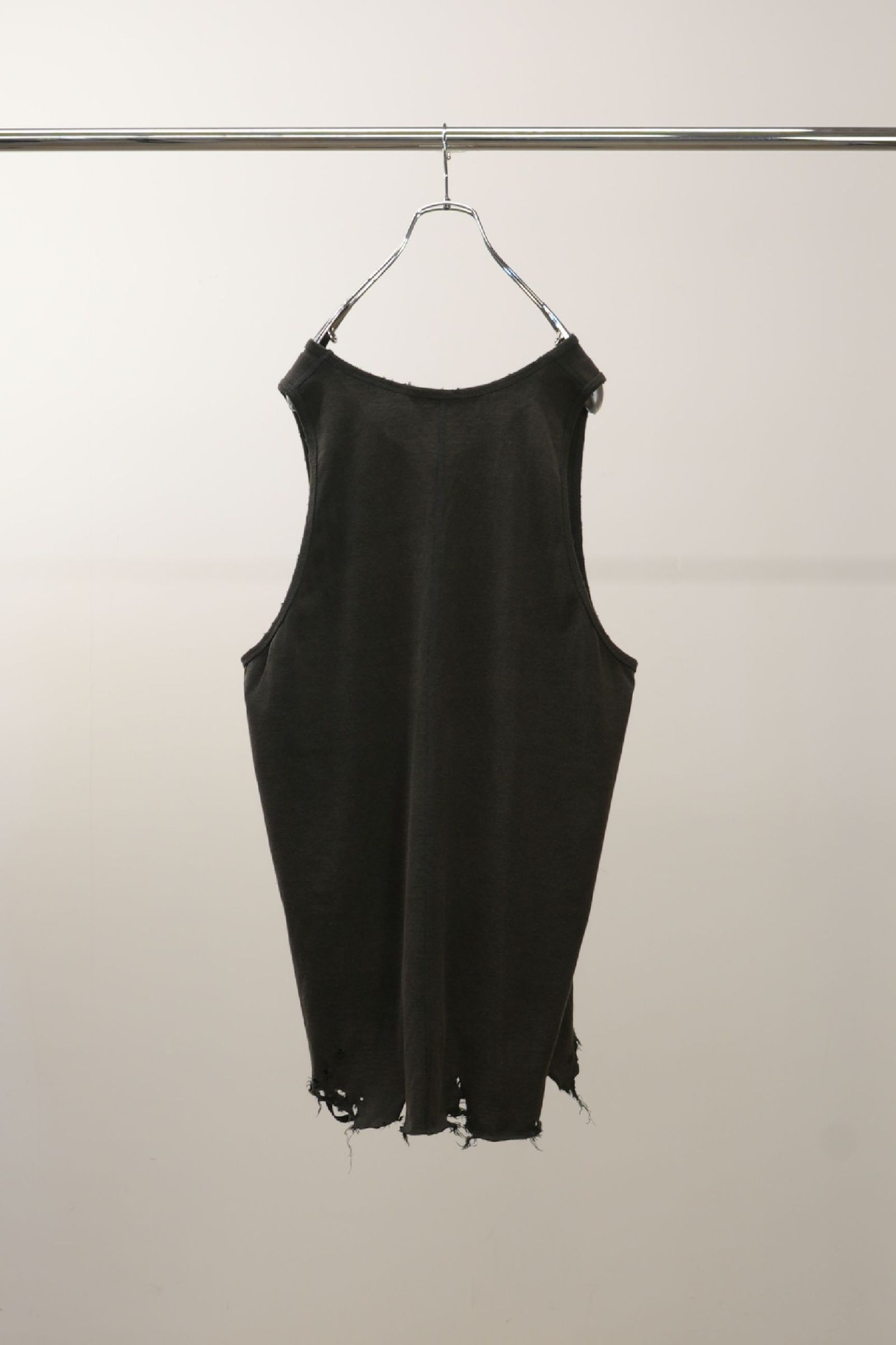 トップス ancellm 25ss DAMAGE WAFFLE TANK TOP ANCELLM - DAMAGE