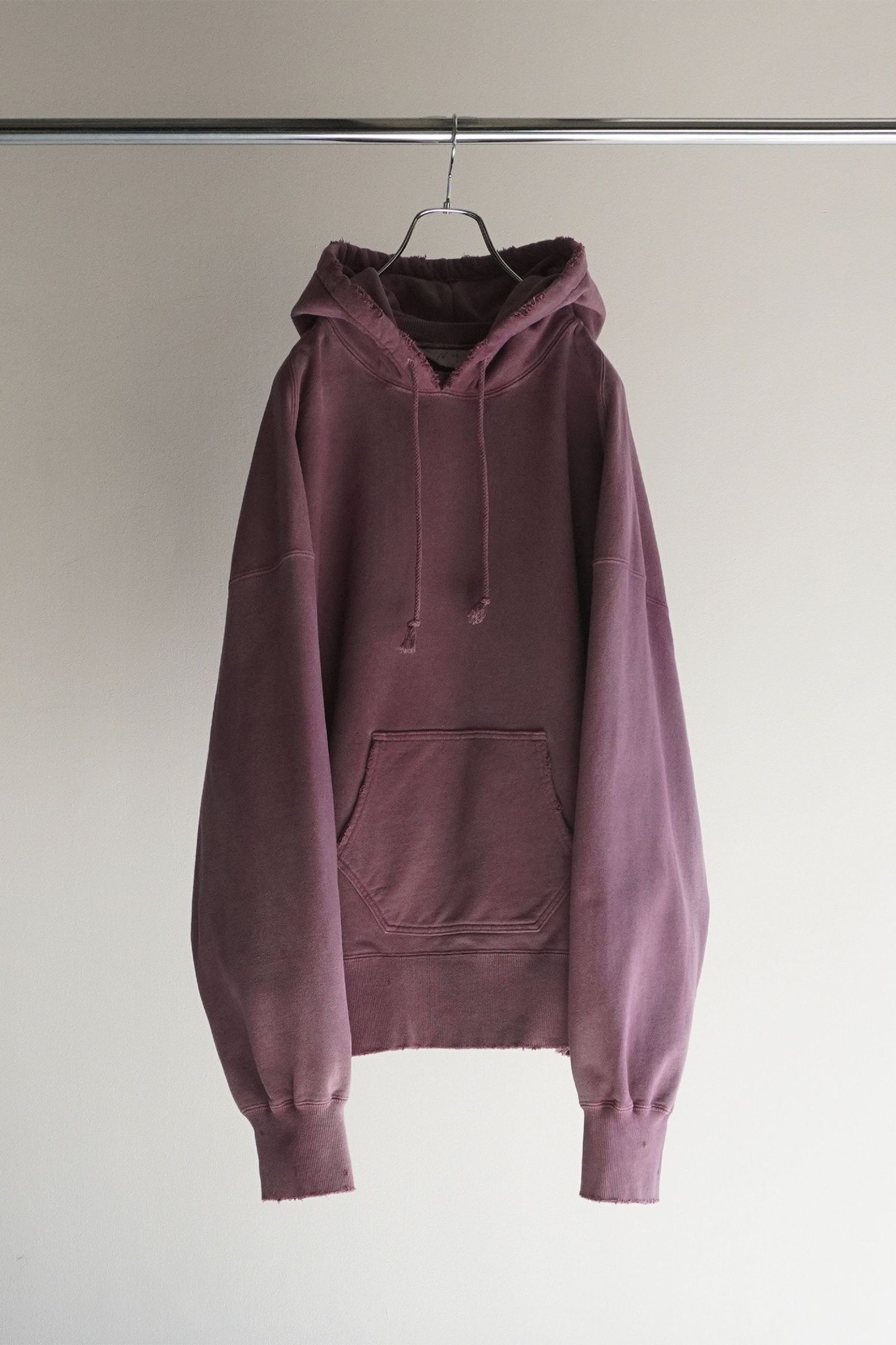 ANCELLM - DYED DAMAGE HOODIE | CHERRY | パーカー | NapsNote