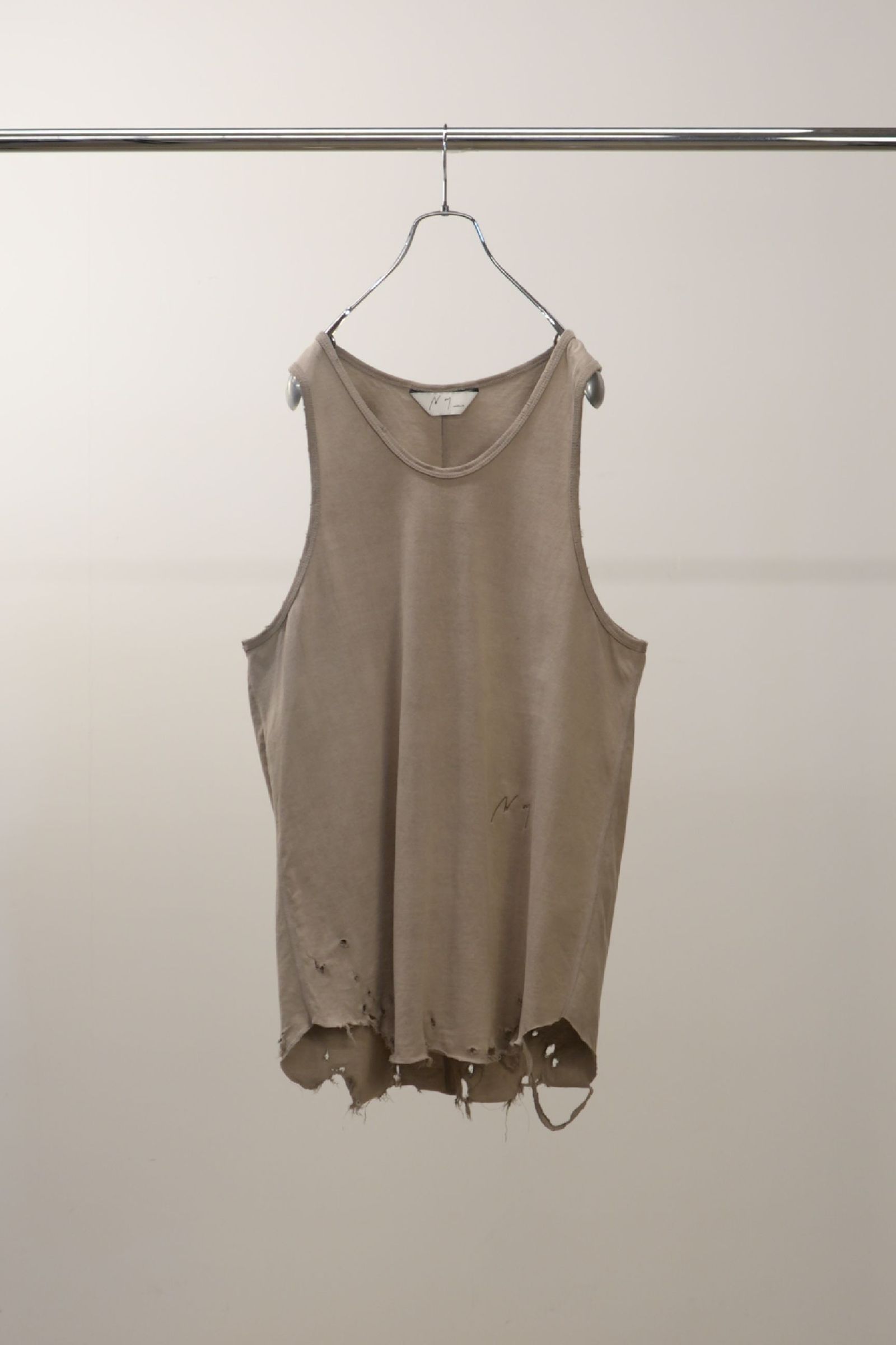 ANCELLM - DAMAGE TANK TOP | GRAY | タンクトップ | NapsNote