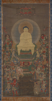 釈迦十六善神像図 一幅 | 金峯山寺所蔵