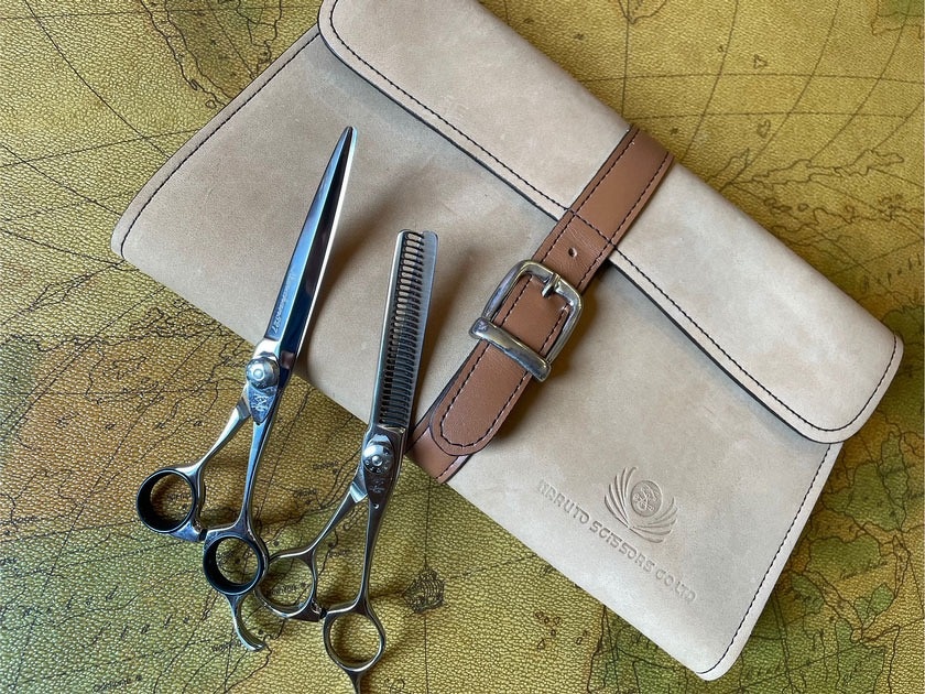 切れ味抜群☀ナルトシザー同様斜度付セニングシザー10%人気の溝無し理