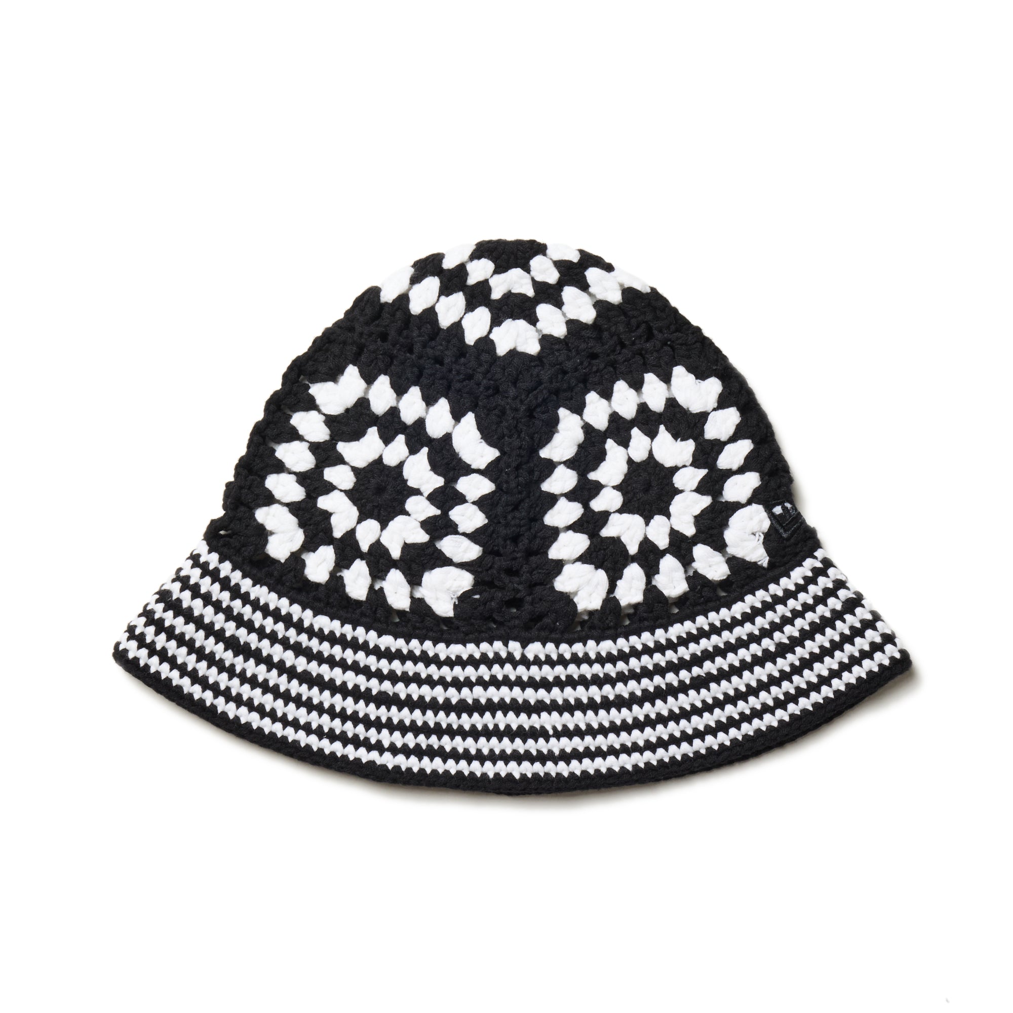 クロシェ ニットバケット Croche ブラック/ホワイト | ニューエラ