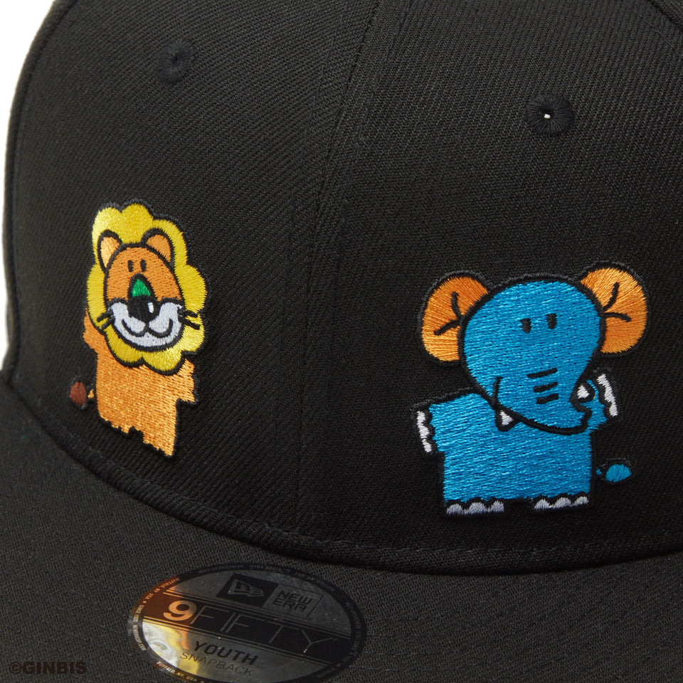 キッズ Youth 9FIFTY たべっ子どうぶつ オールオーバー ブラック