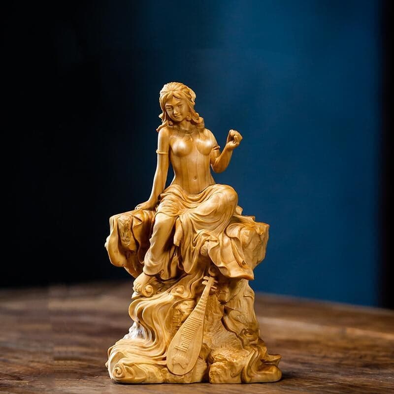 仏像 木彫り 弁財天 七福神 弁才天 置物 弁天 座像 – 念珊閣仏像