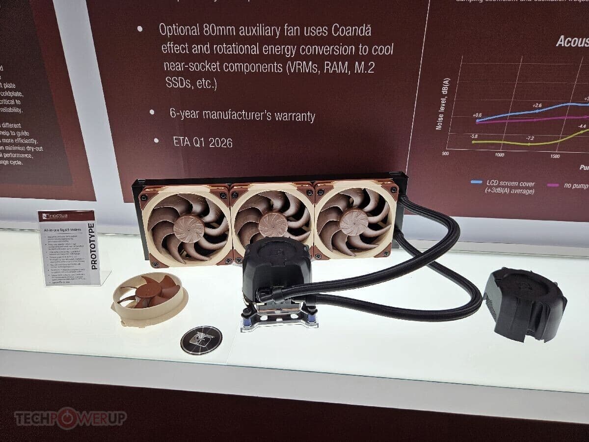 Noctua、2026年第2四半期に同社初の水冷CPUクーラーを発売へ。どれほど