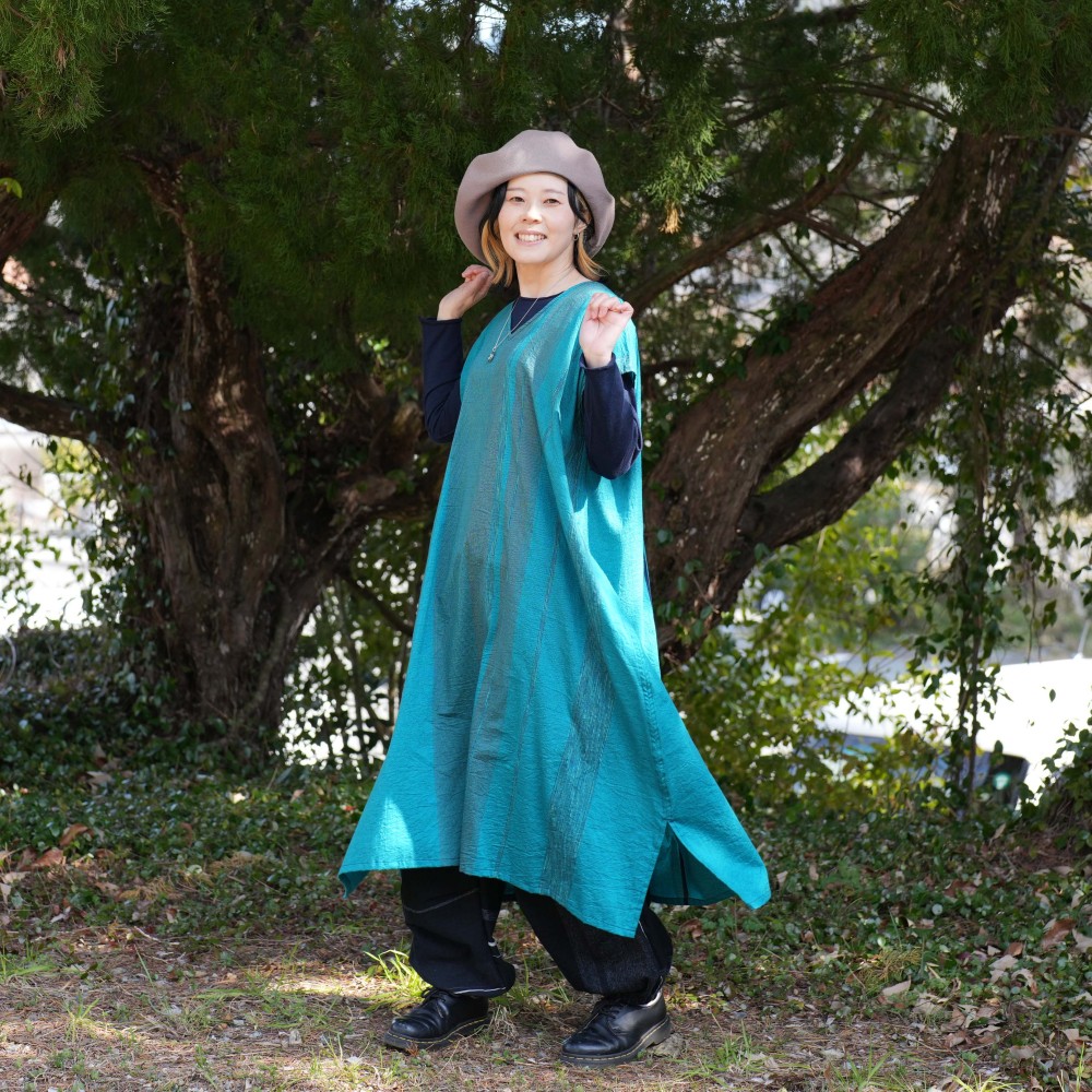 タマキニイメ ワイドパンツ ロング コットン100% tamaki niime cotton