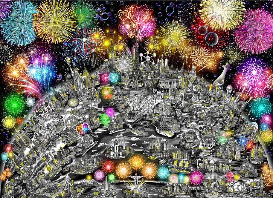 おまとめ購入専用出品□チャールズファジーノ 3Dシルクスクリーン お