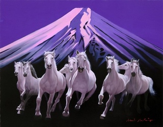 八代亜紀さん絵画 『チワワ』 八代亜紀さんのアートの数々が阪神梅田