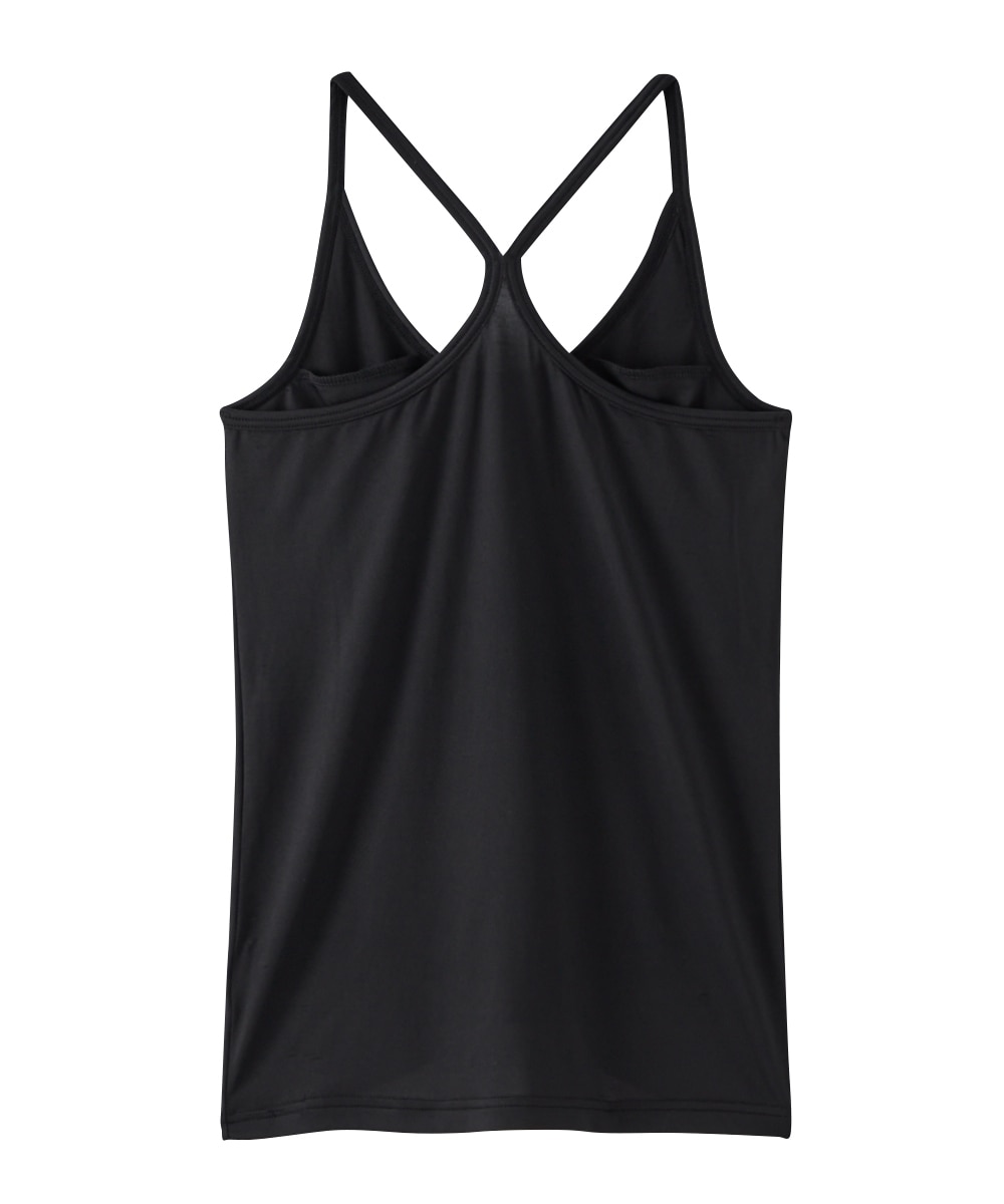 胸二重黒無地バッククロスタンクトップ2枚組（女の子） 通販【ニッセン】