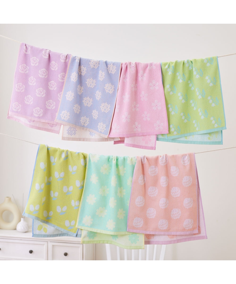 1週間のジャカードフェイスタオル（フラワー）7柄セット 通販【ニッセン】