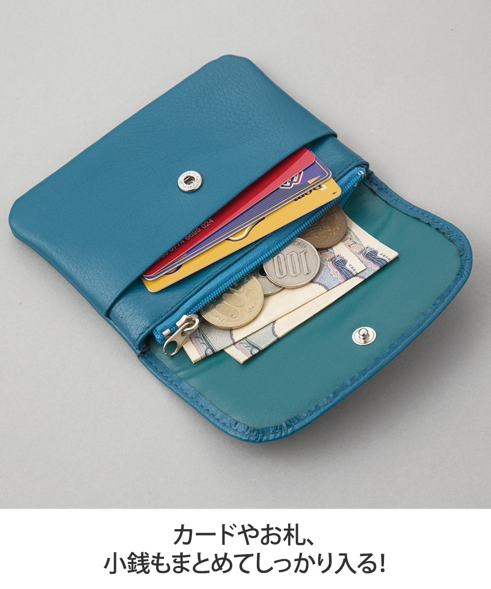 CLARA 牛床革 柔らかお財布ポーチ 通販【ニッセン】