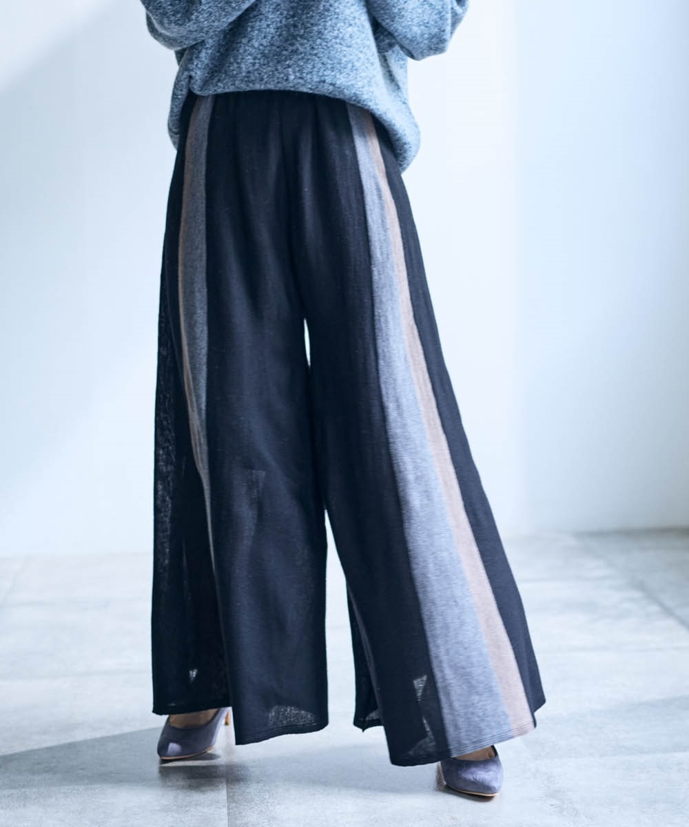 ほにや ストライプ ガウチョパンツ ほにや ストライプ ガウチョパンツ