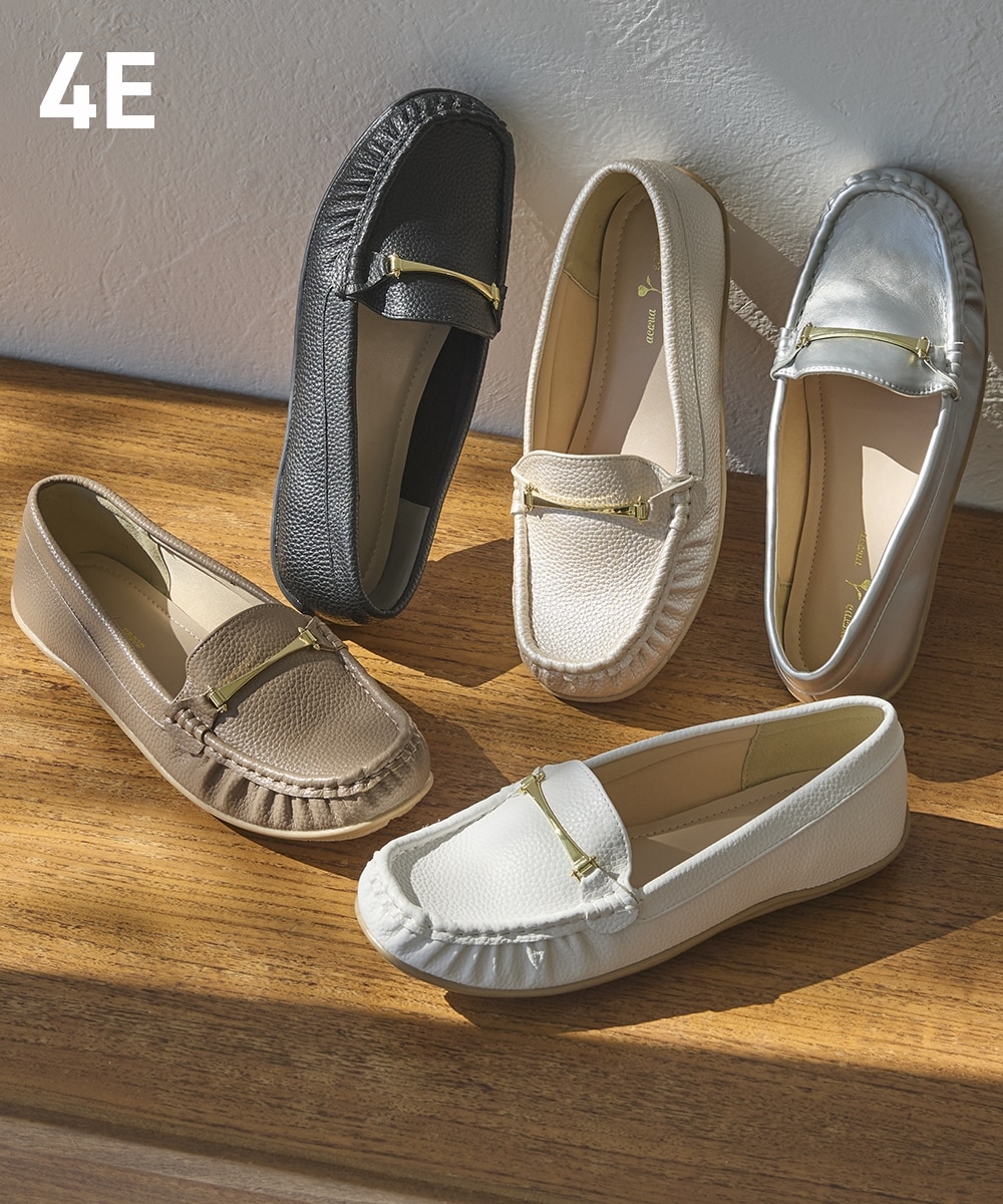 ゆったり幅広】ビット付モカシン（低反発中敷）（ワイズ4E） 通販