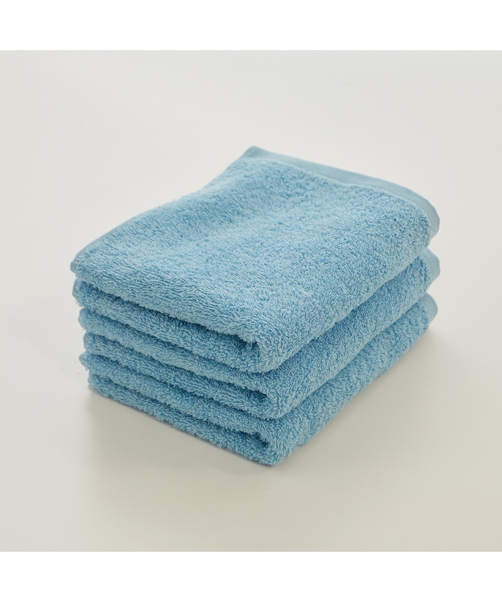 Dailycolor 中厚手フェイスタオル同色3枚セット 通販【ニッセン】