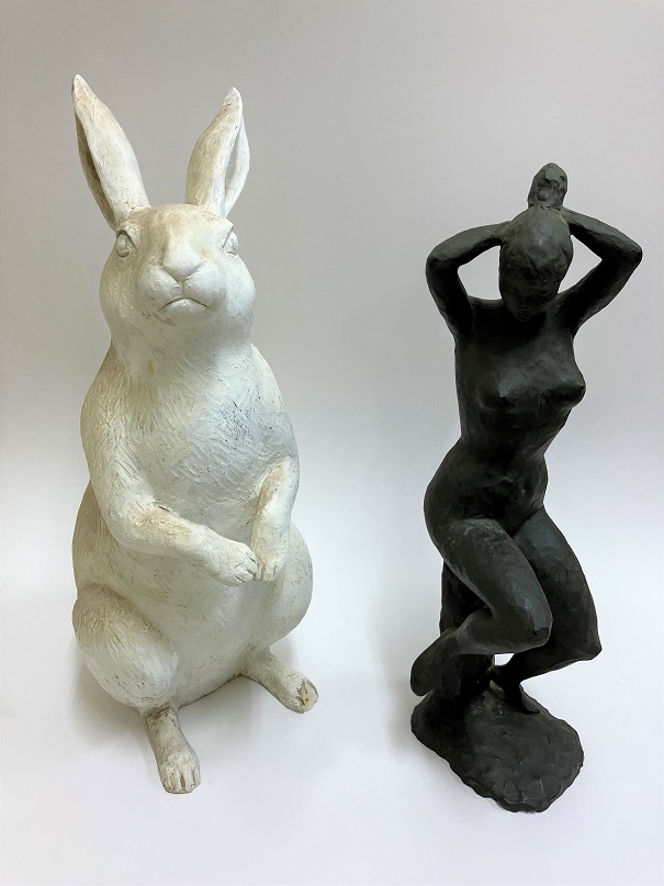 真作】 木彫 大作 (希少大作) 因幡の白うさぎ 大国主神像 中村清人