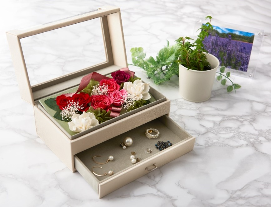 新たな慶祝用電報台紙 プリザーブドフラワーDENPO「ローズ