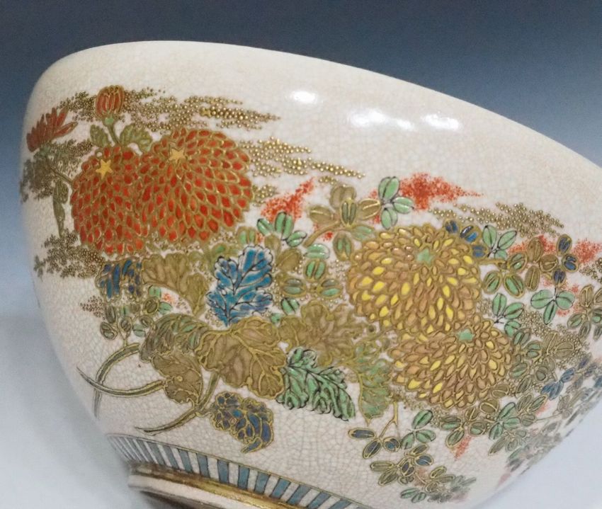 明治時代の骨董品「成瀬誠志の東京薩摩の茶碗」を買取しました | 小川