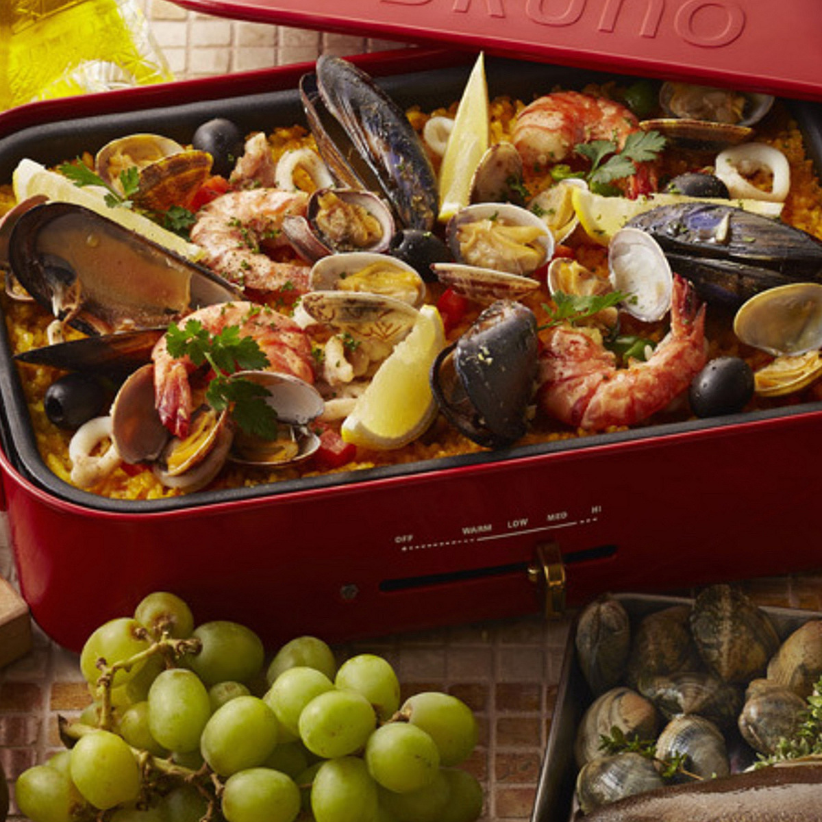 BRUNO コンパクトホットプレート レッド ブルーノ デザインキッチン