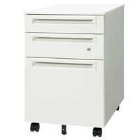 スマートオフィス】サイドキャビネット3段 UJ-046SC-B3 W4 プラス