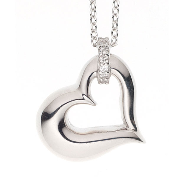 フランスアンティーク タイツリソウのハート型ペンダントヘッド