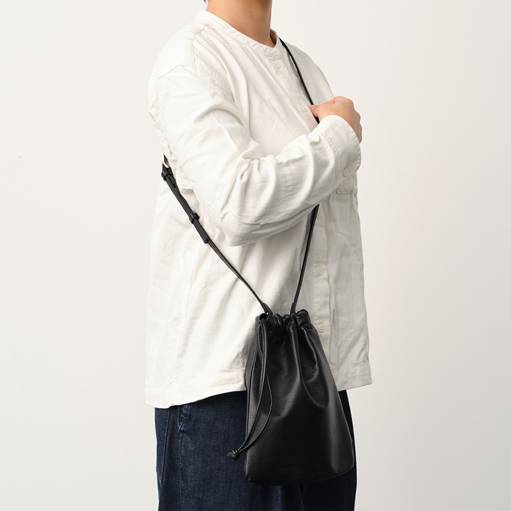 ソメス SOMES ピッコラ キンチャク バッグ 巾着 レザー 牛革 PL-61