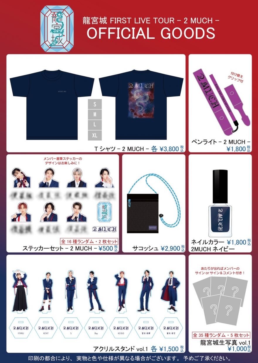 龍宮城 ペンライト グッズ 2MUCH 龍宮城 FIRST LIVE TOUR - 2 MUCH