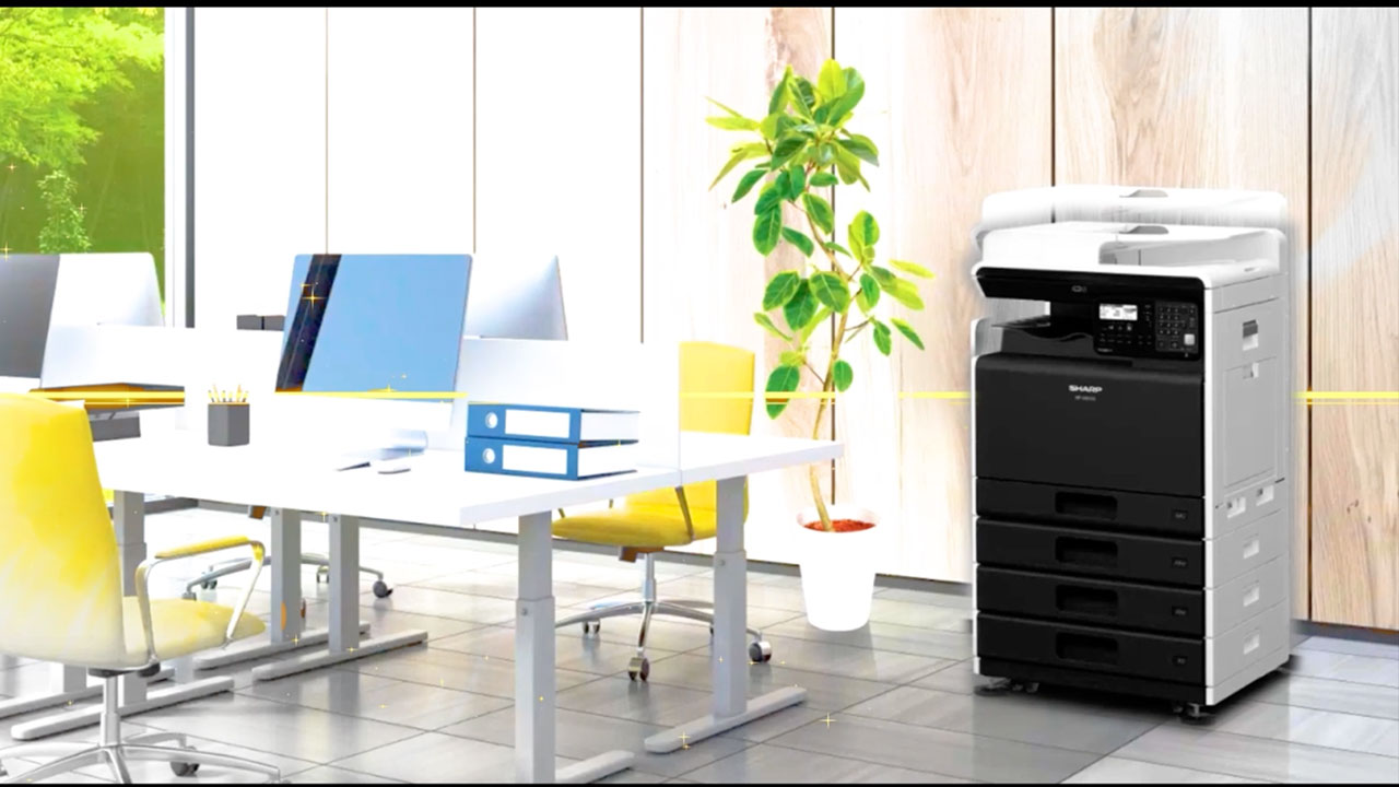 シャープ カラー複合機 DX-20C20 | A3カラー複合機で「最小」の幅