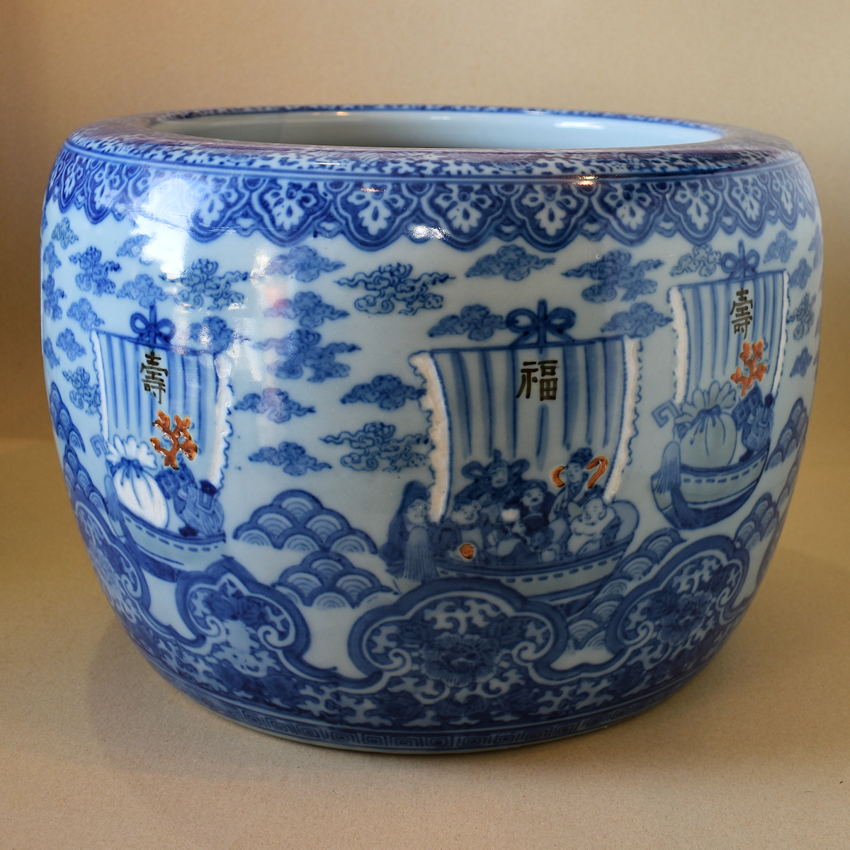 火鉢と炭道具の販売 骨董 斎明堂 / 浮出火鉢（大型）