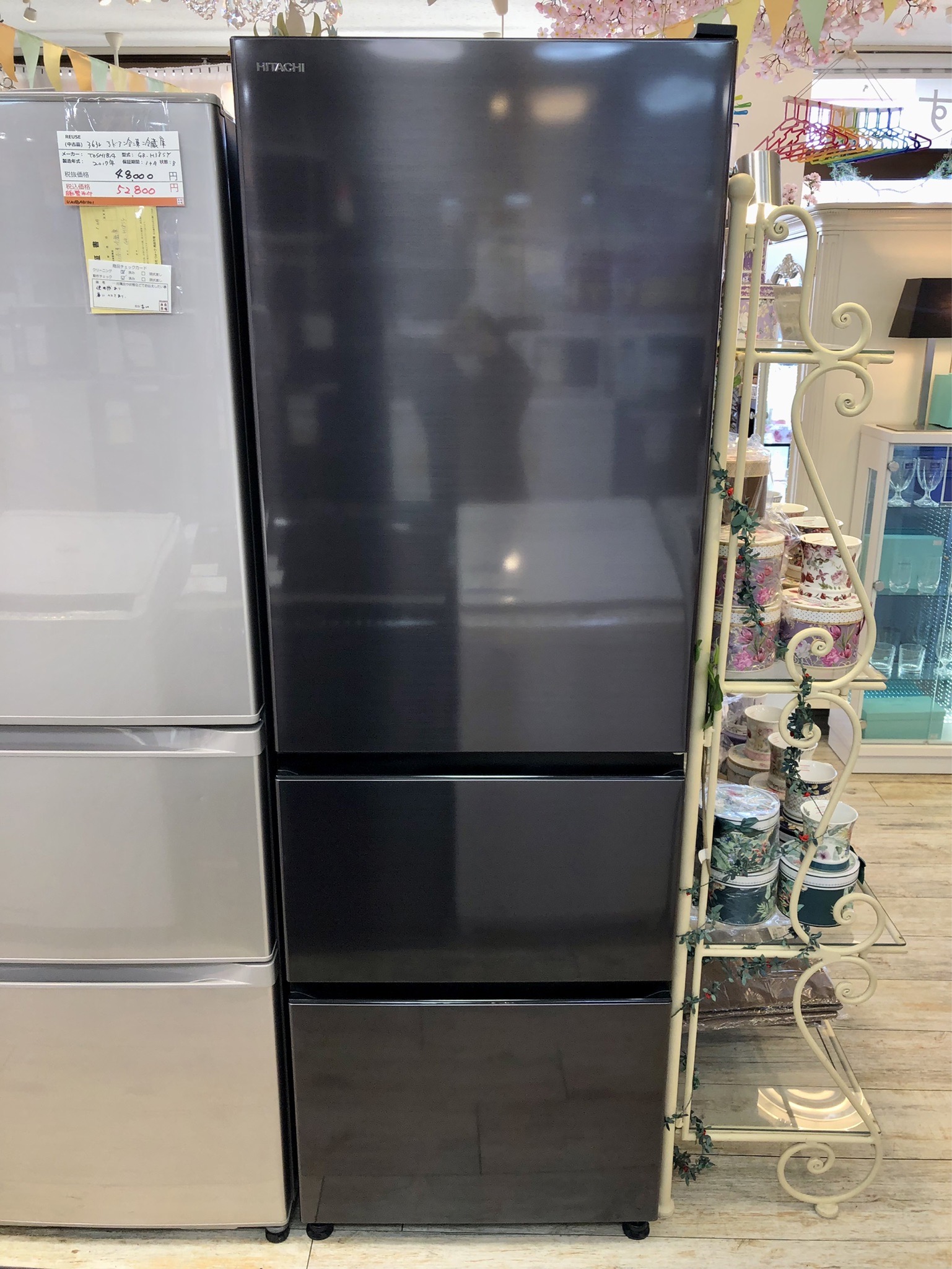 choco HITACHI 日立 375L 冷蔵庫 R-V38KV(K) choco HITACHI 日立 375L