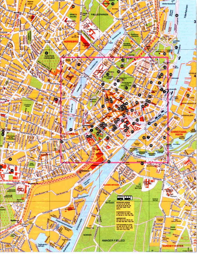 欧州教育事情視察旅行記 －コペンハーゲンの地図－