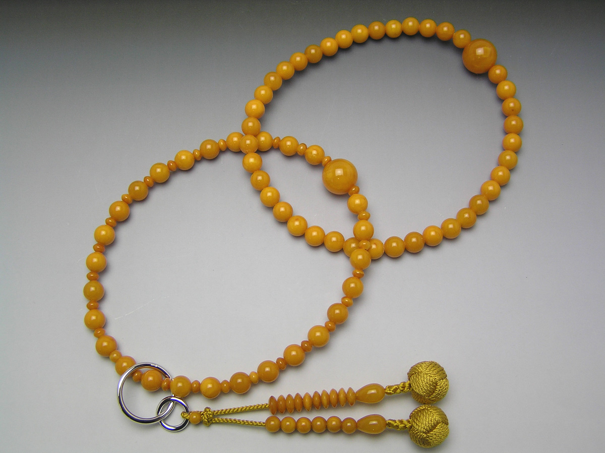 浄土宗 八寸浄土 老琥珀 ＜ 甲州貴石【オンラインショップ】 ｜数珠