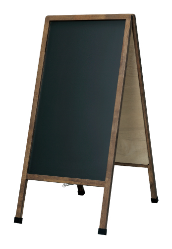 木目調・木製スタンド看板 木製 アンティークA型ボード（両面仕様