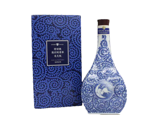 未開封 サントリー 白州 12年 ウイスキー 有田焼 赤絵蛸唐草寿文筒形瓶