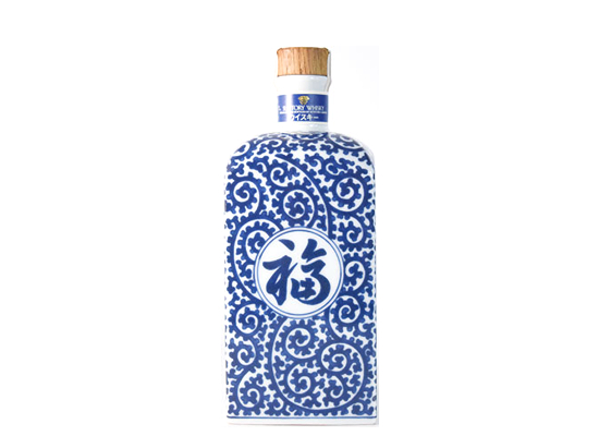 山崎12年 有田焼 染付蛸唐草「福」文角瓶 サントリー スペシャル