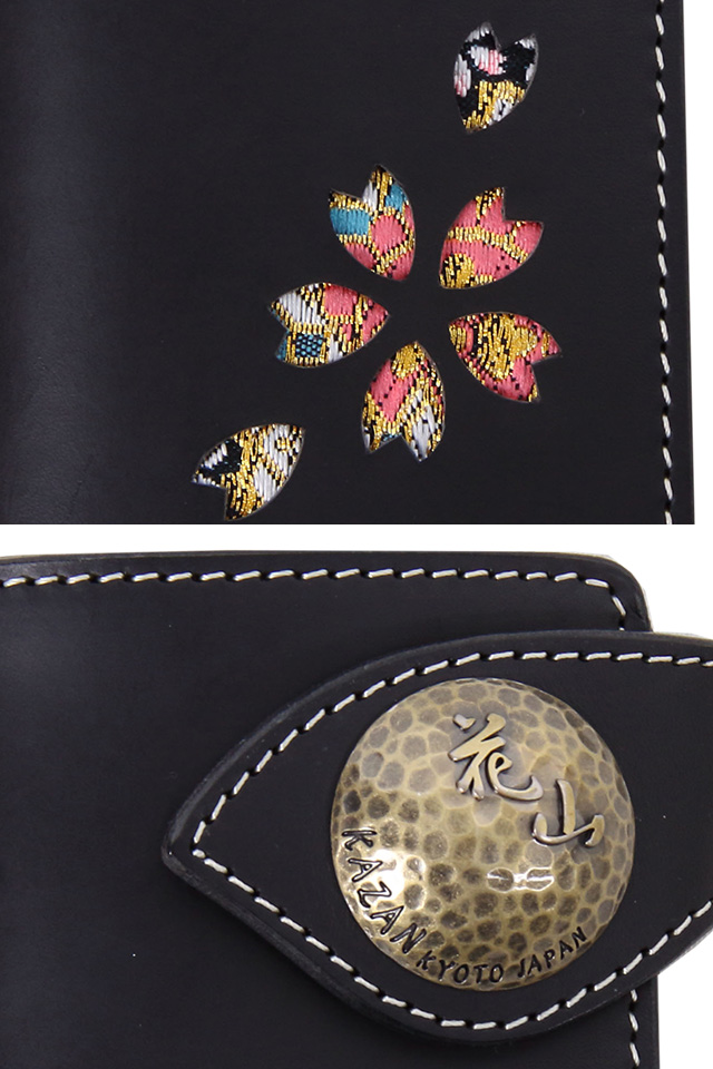 ミドルウォレット「都桜」【W-88K】◇花山｜ハーフウォレット｜サクラ