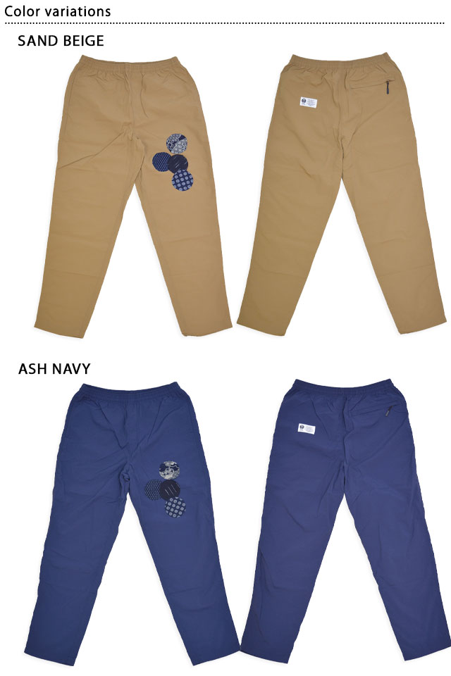 和生地パッチワークのナイロンパンツ 喜人 KJ-42602 和柄 和風 きじん