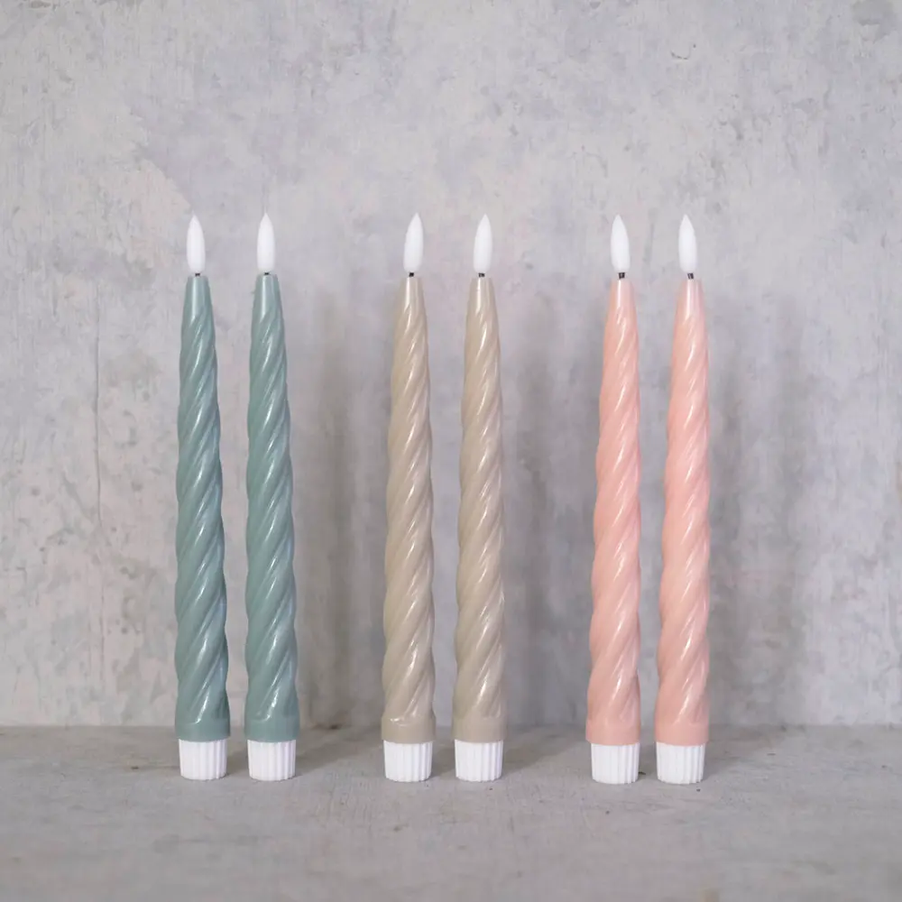 LEDツイストキャンドル 2本セットの通販インテリアショップMALTO