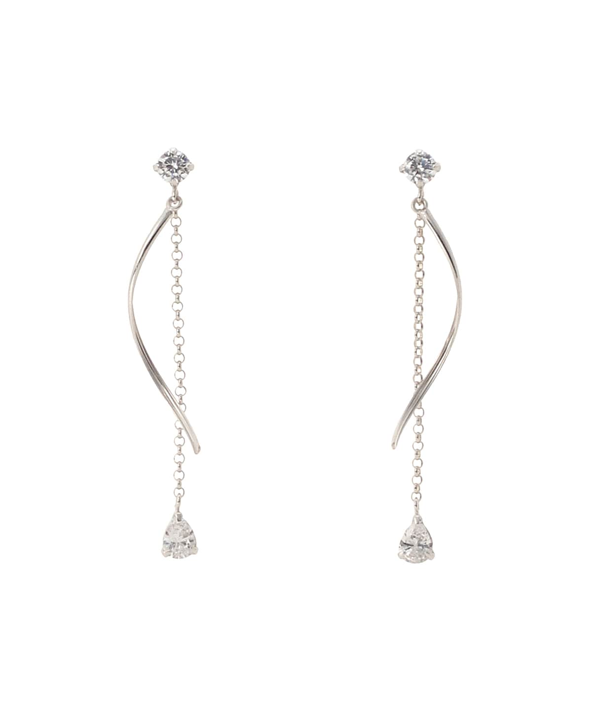 K10 WG ロングチェーンピアス(FREE K10 ホワイト): Samantha Tiara