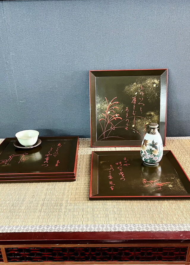 輪島塗 時代物 蒔絵二ノ膳10客 共箱 輪島塗 時代物 蒔絵二ノ膳10客