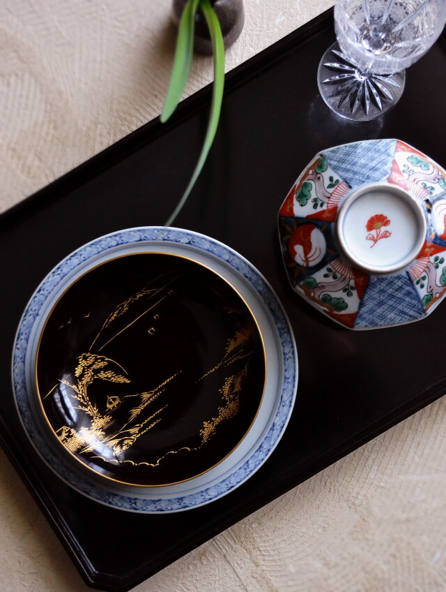 蒔絵漆皿 中皿 漆器 沈金蒔絵 5枚組Antique Sam's Collection