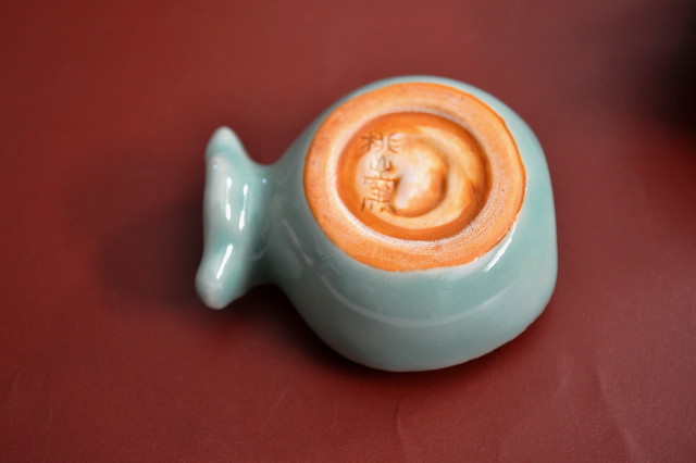 Antique Sam's Collection 袋鼠香合 青磁香合 桃山窯 干支香合