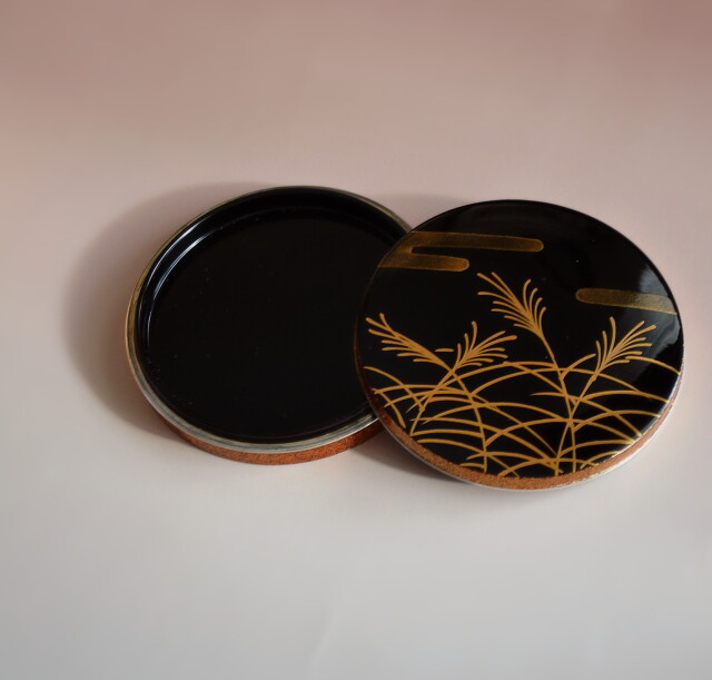 Antique Sam's Collection武蔵野蒔絵香合 景雲作 茶道具