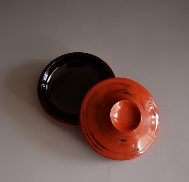 輪島塗 根来香合 東秋斎作 茶道具 茶道