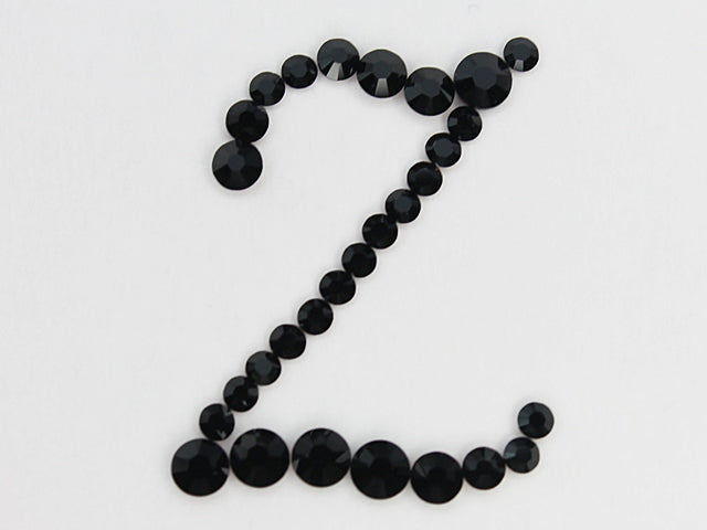 アルファベット[Z] 大文字 筆記体デコシート(Hotfix) ジェット- 2