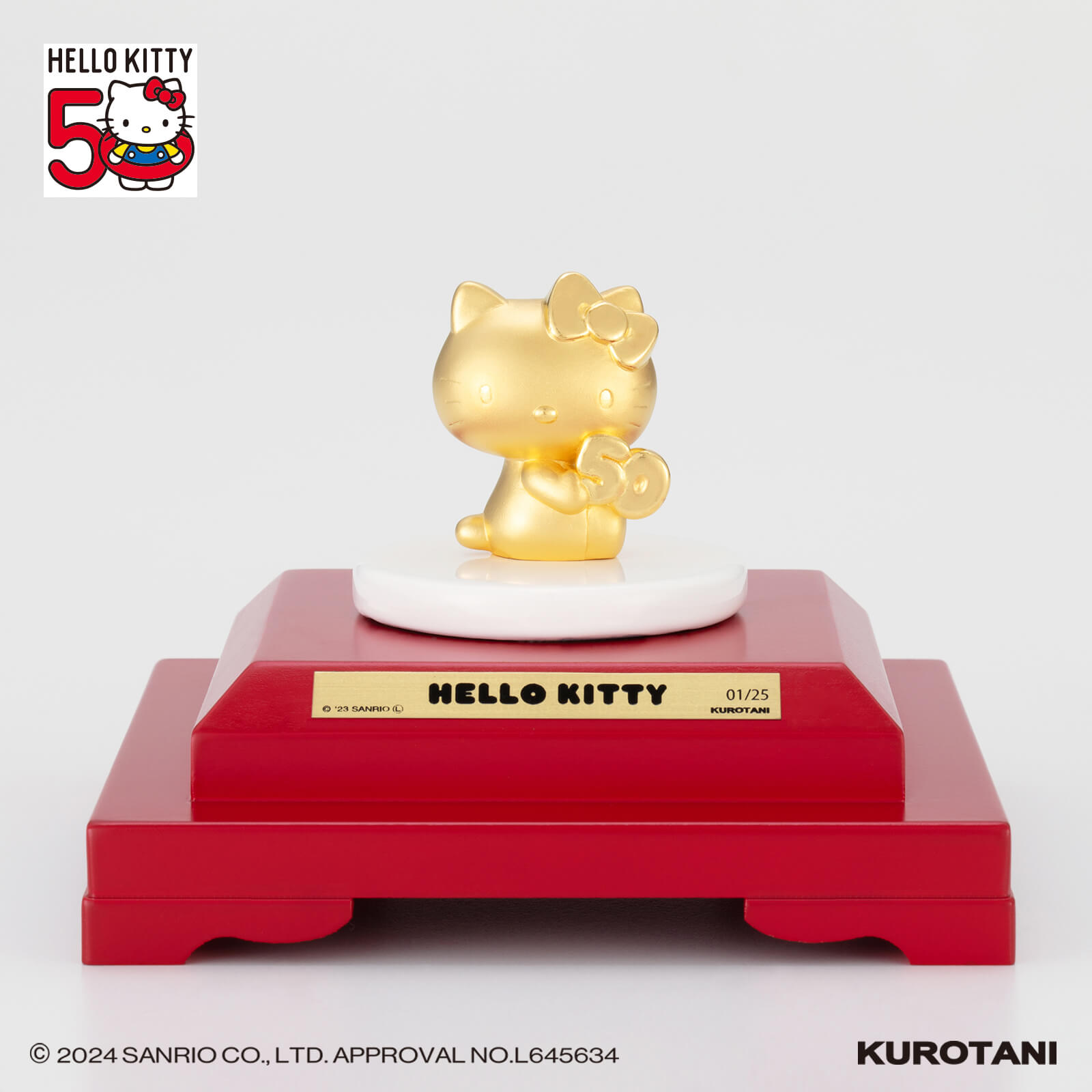 KUROTANIからハローキティ50周年を記念した純金アイテムが登場♪｜サンリオ