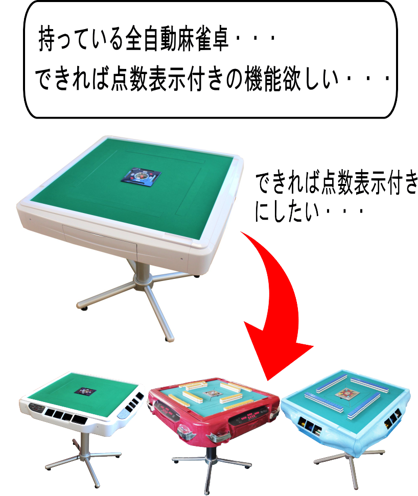 全自動麻雀卓 点数表示 点棒計算表示 麻雀テーブルボード付き ガラス脚