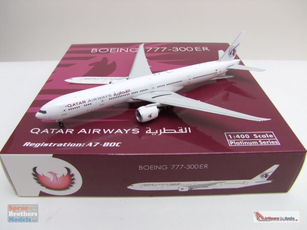 PHX11748 1:400 Phoenix Model Qatar Airways B777-300ER Reg #A7-BOC