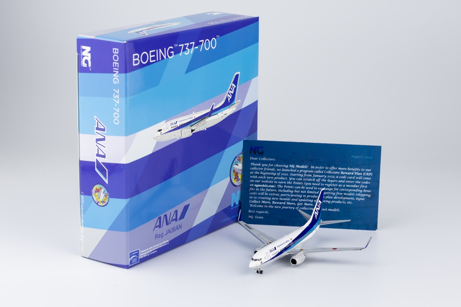 ANA aviationtag B737-700 レアな両面コンビ色 ANA aviationtag B737